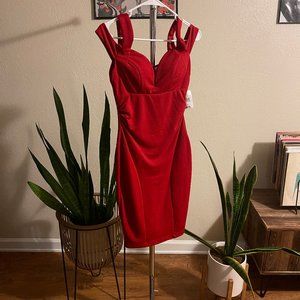Honey and Rosie red evening dress